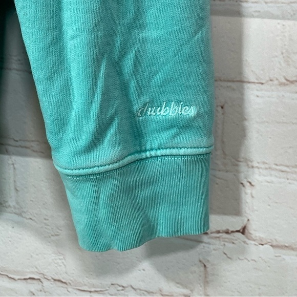 Chubbies Sweatshirt Mens Size Large 1/4 Zip Pullover Teal Made In USA Flaw - Picture 8 of 13